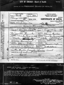 Harry A. Brunke's Birth Certificate, Page 1